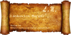 Lenkovics Margó névjegykártya